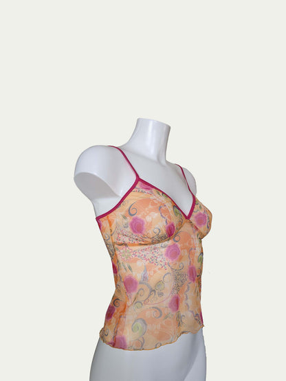 The Vibrant Sheer Mesh Crop Top