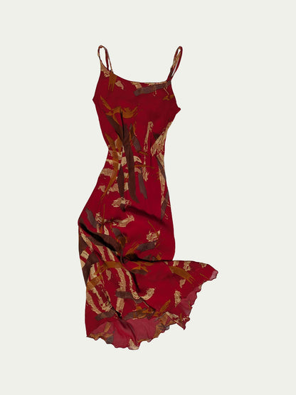 The Asymmetrical-Straps Viscose Dress