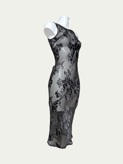 The Sheer Jacquard Silk Maxi Dress