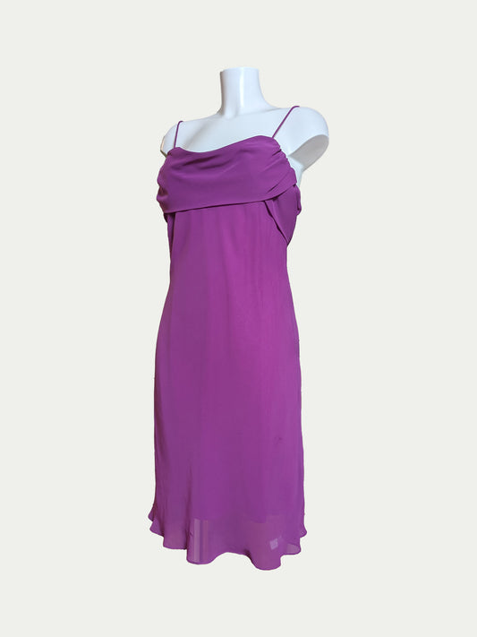 The Bold Purple Chiffon Cocktail Dress
