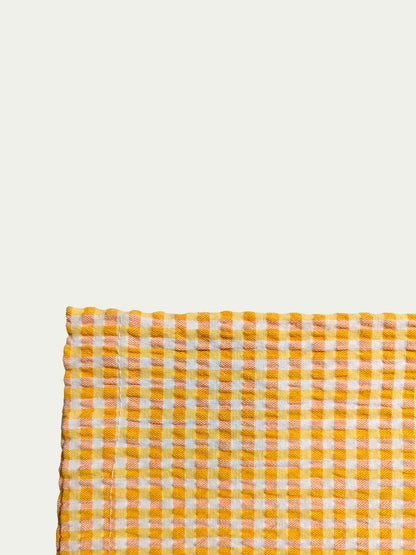 The 90s Yellow Pepita Capri Pants