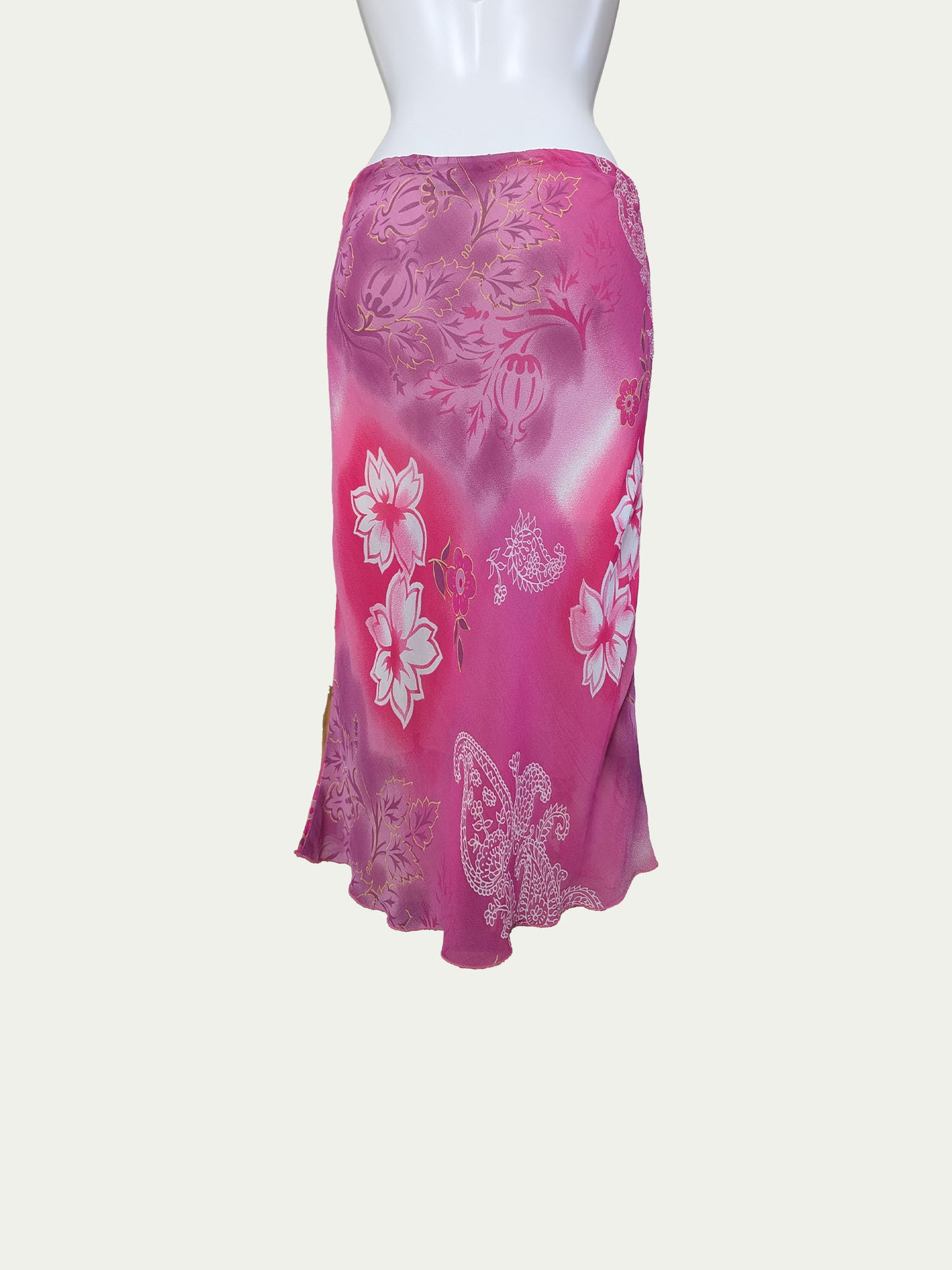 The Pink Floral Midi Skirt