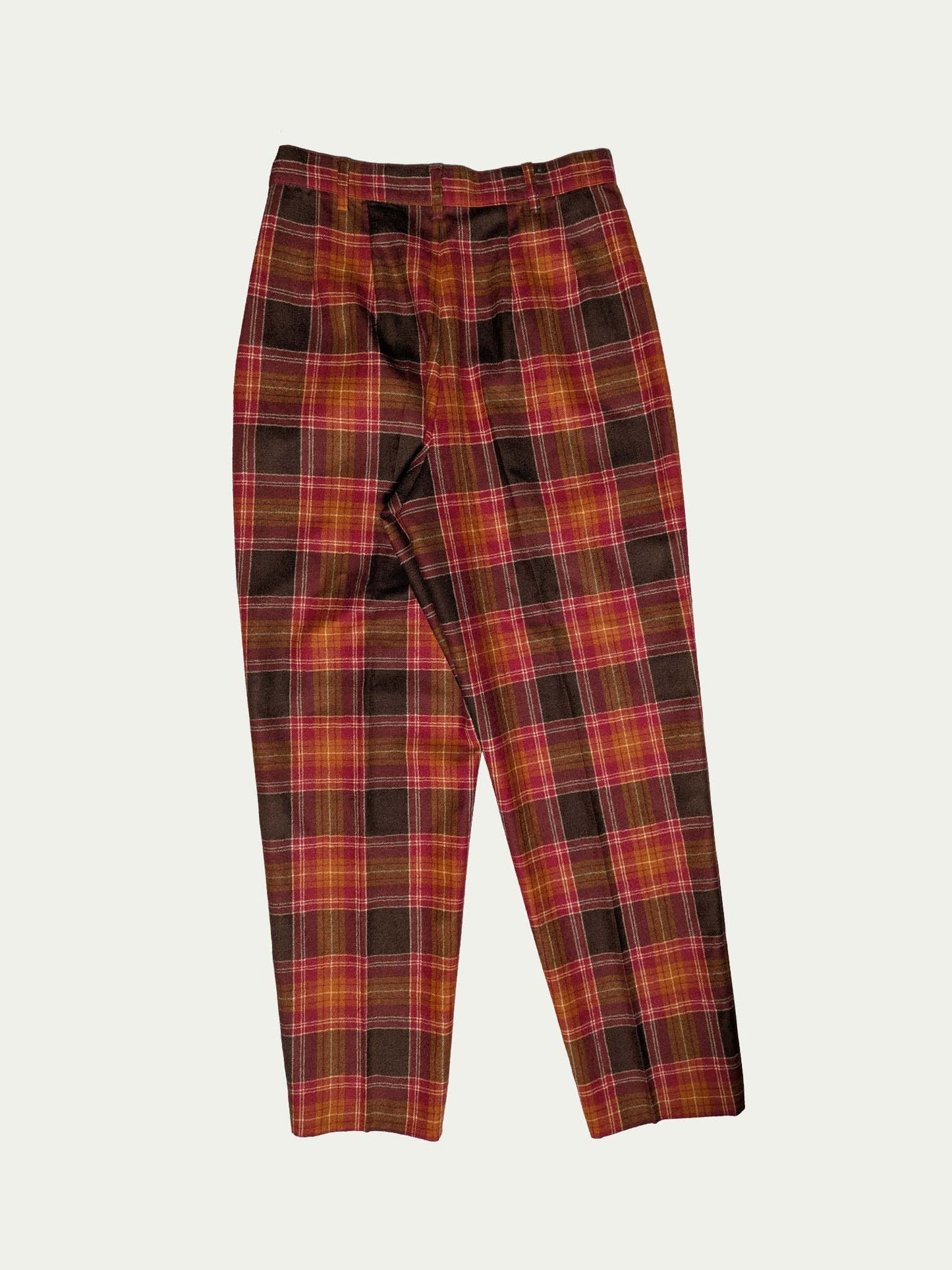 Belfe & Belfe Plaid Pleated Pants