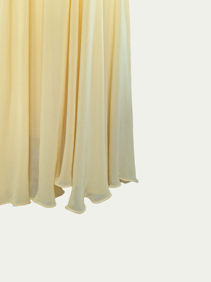 The Yellow Chiffon Maxi Skirt