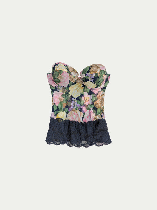 The Pastel Floral Mesh Corset