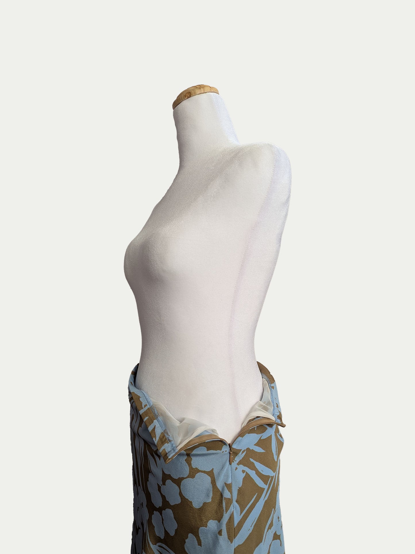 Stefanel Sky Floral Midi Skirt