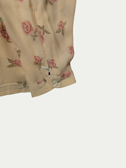 The Cream Floral Viscose Mini Skirt