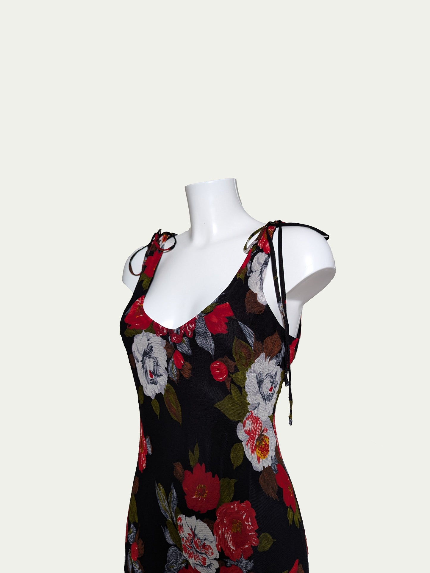 The Asymmetrical Lace-Detail Maxi Dress