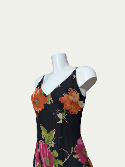 The Vibrant Floral Layered Dress