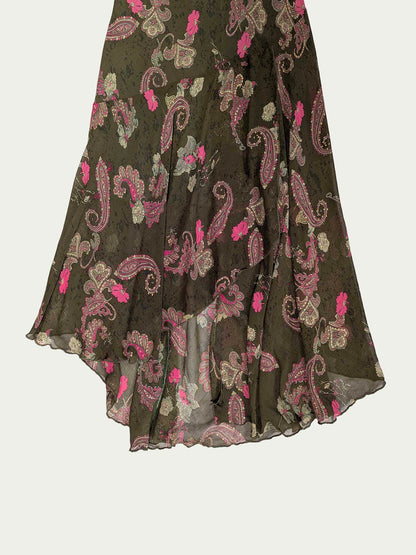 The Olive-Fuchsia Maxi Fairy Dress