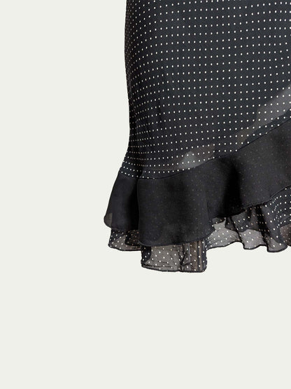 The Polka Dot Asymmetric Midi Dress