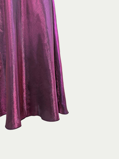 The Burgundy French Evening Maxi Dress