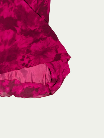 The Tie-Dye Style Fuchsia Dress
