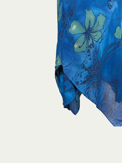 The Blue Floral Asymmetric Dress