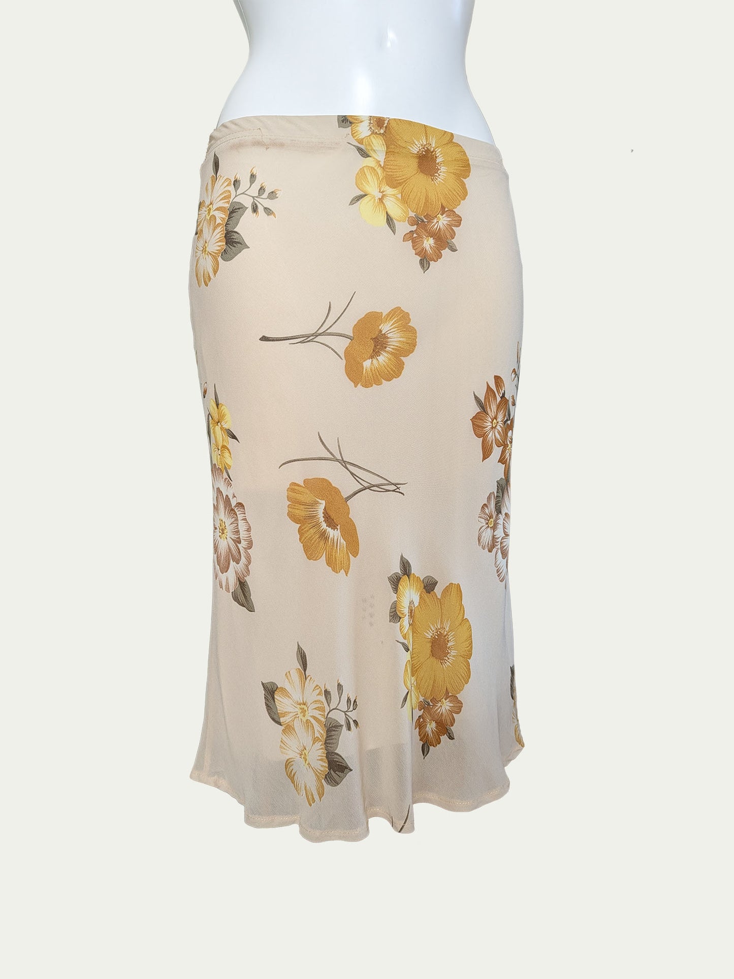 The Cream & Ochre Floral Skirt