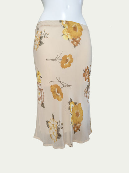 The Cream & Ochre Floral Skirt