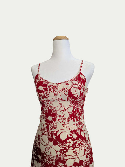 Hennes Red Floral Midi Dress