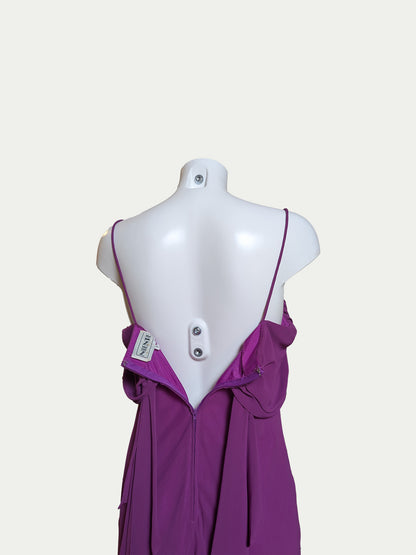 The Bold Purple Chiffon Cocktail Dress