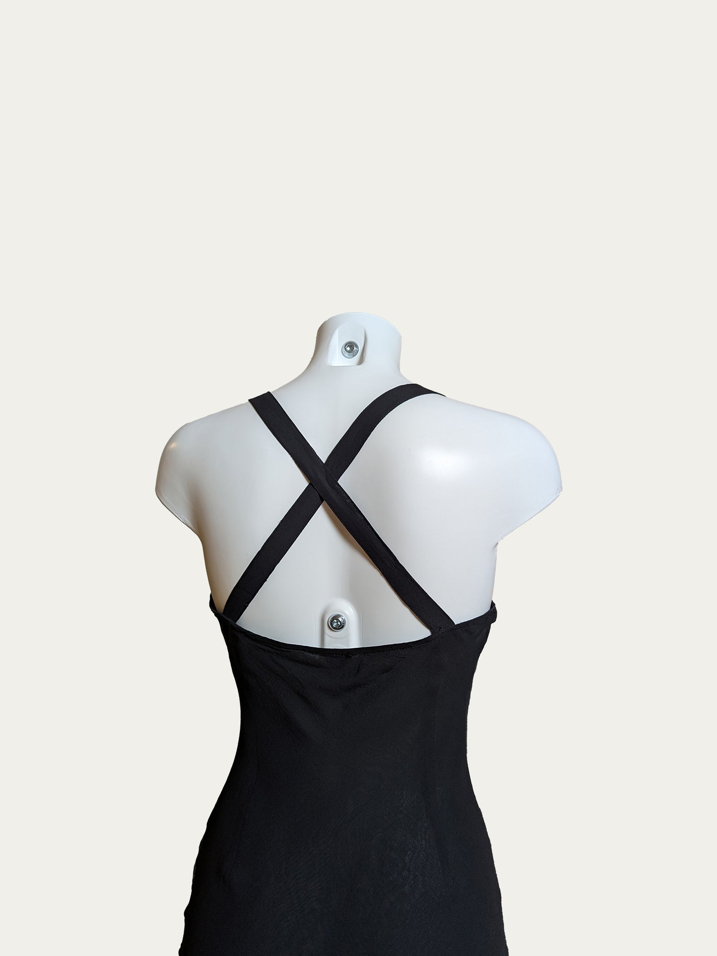 The Flower Black Silk Dress