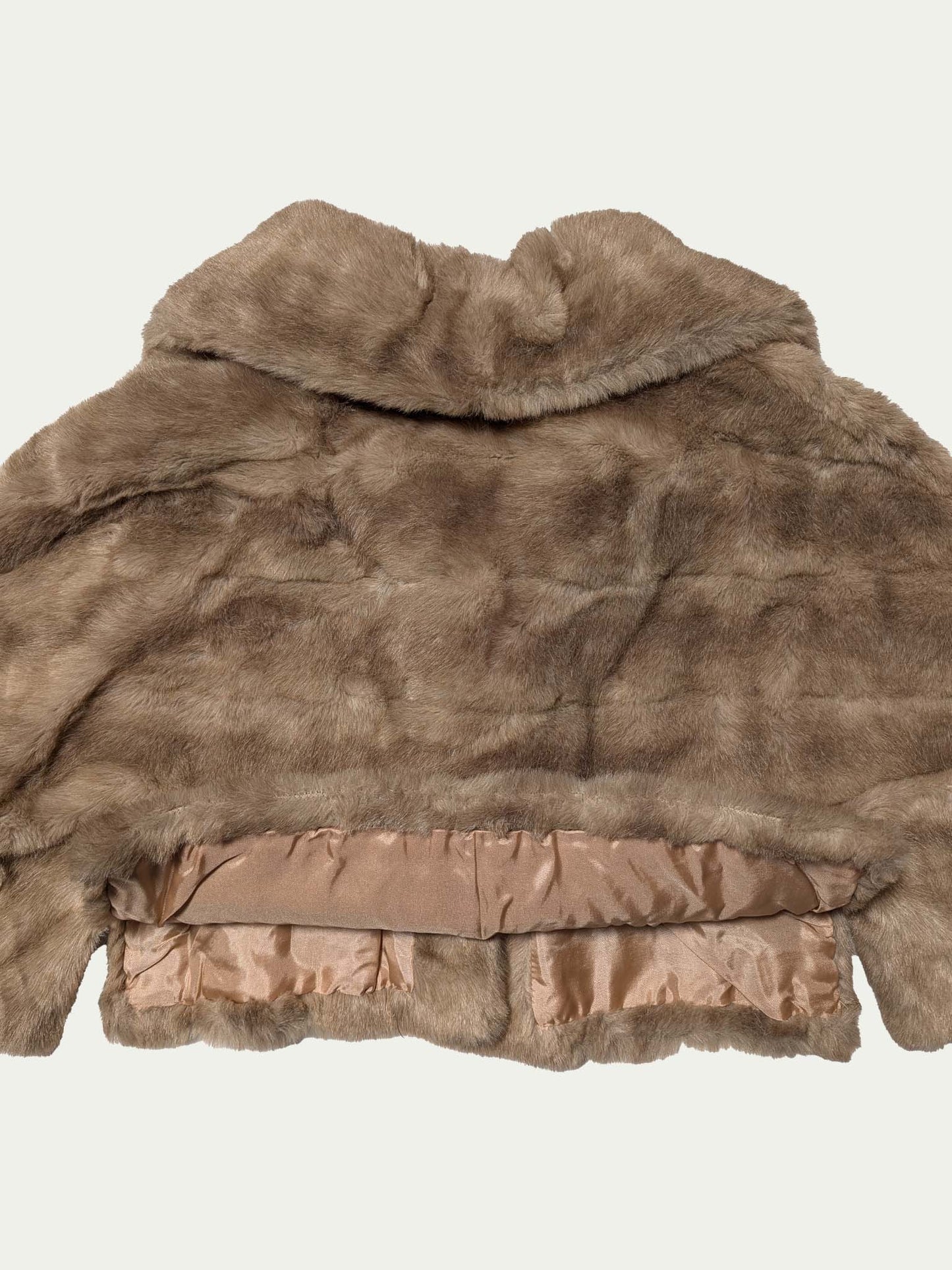 The Cropped Faux-Fur Cape-Coat