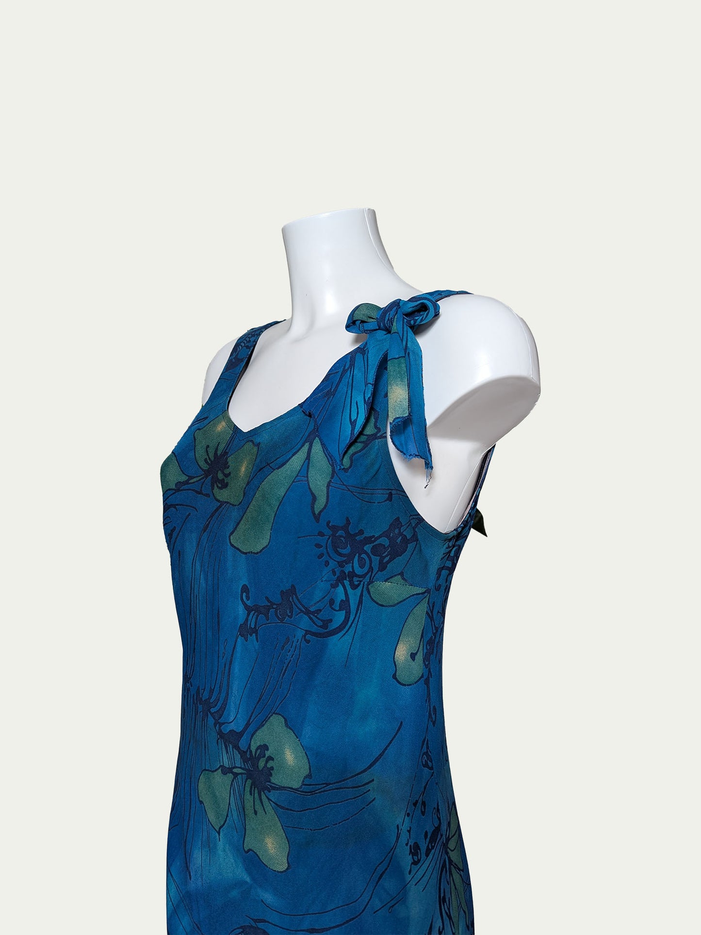 The Blue Floral Asymmetric Dress