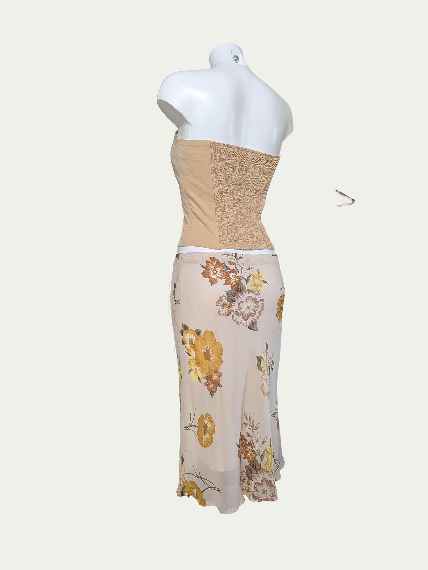The Cream & Ochre Floral Skirt