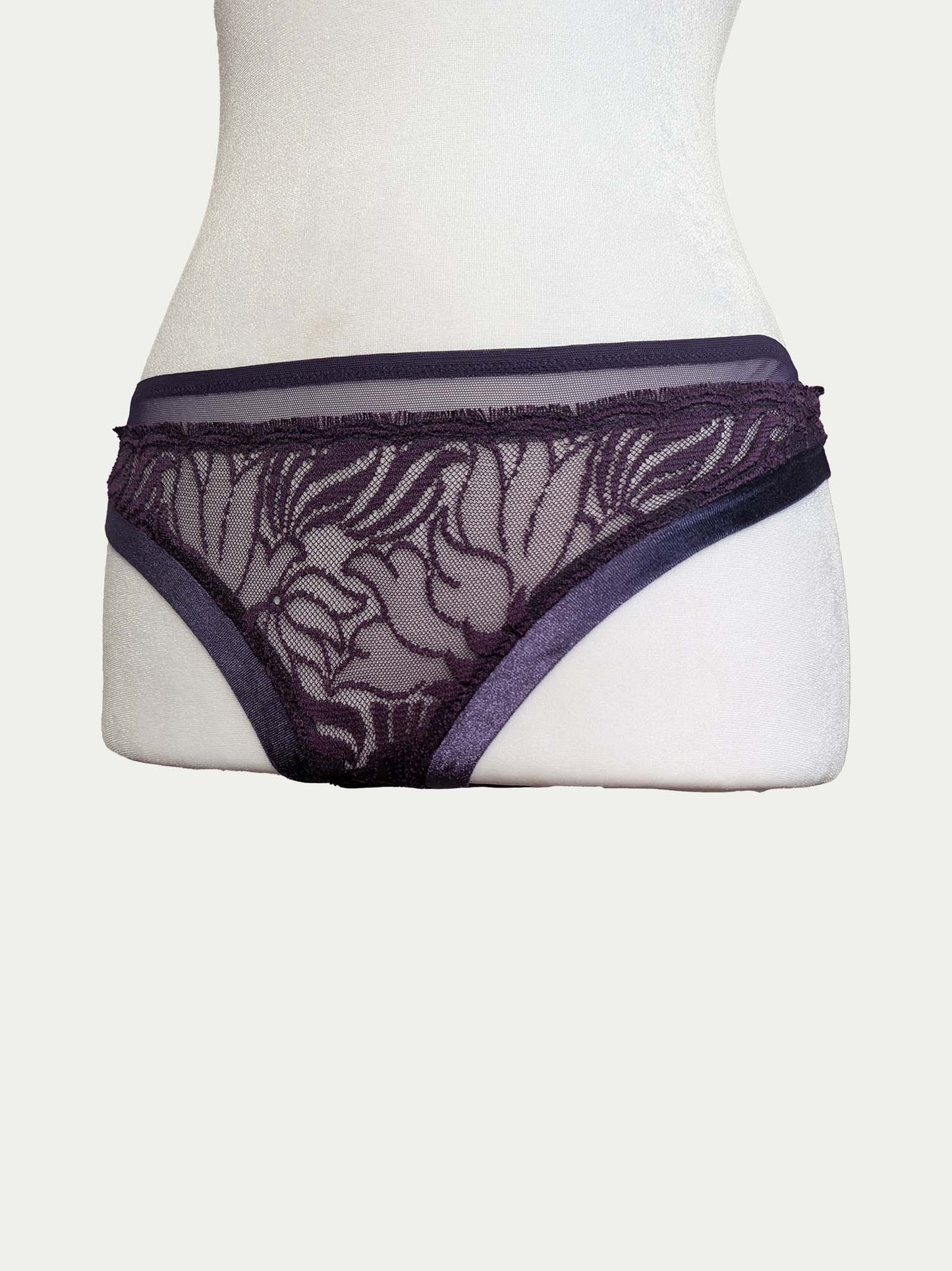 The Eggplant Velvet Lingerie Set