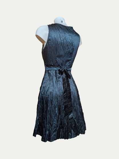 The Black Satin-Glow Cocktail Dress