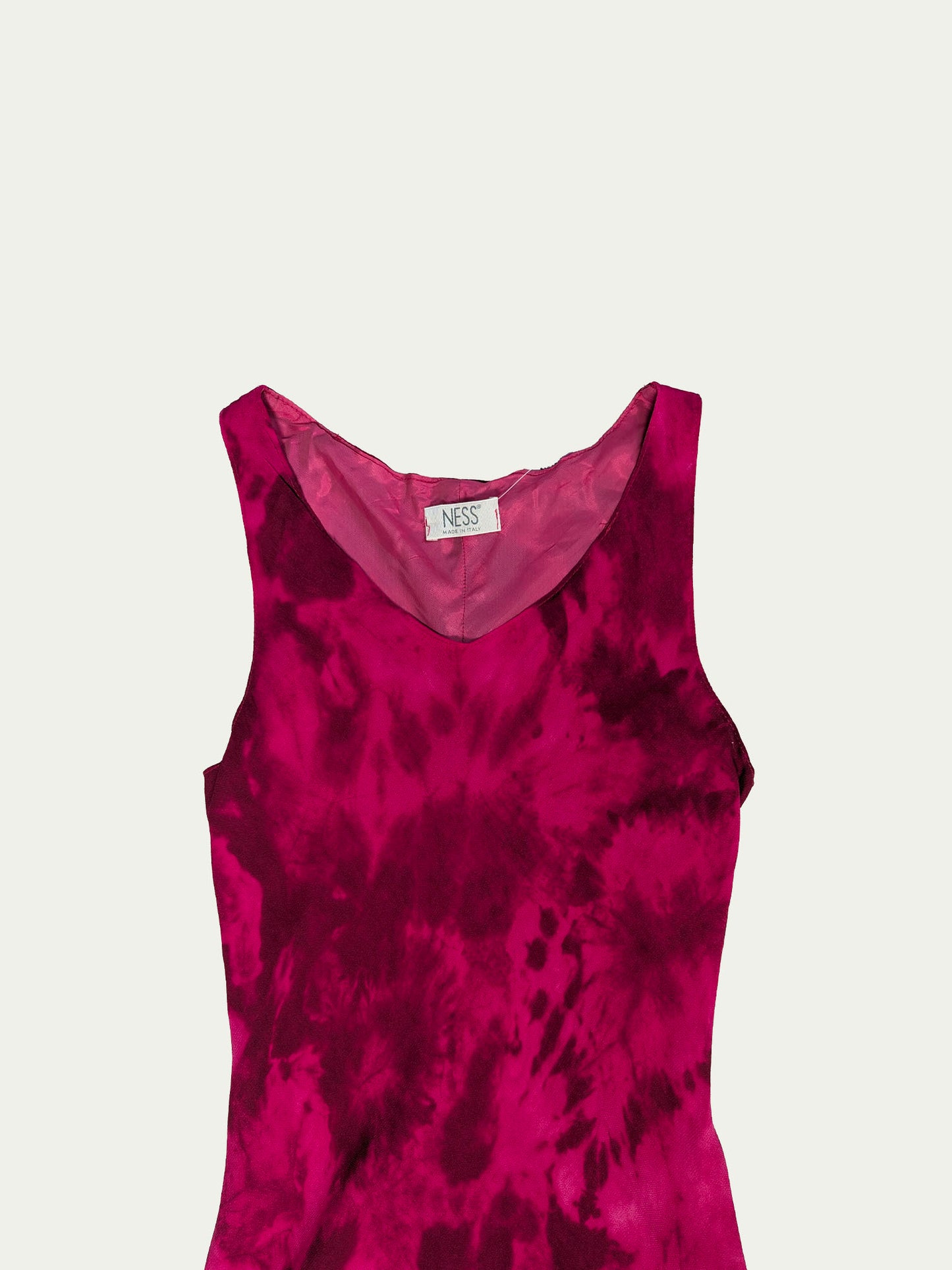 The Tie-Dye Style Fuchsia Dress