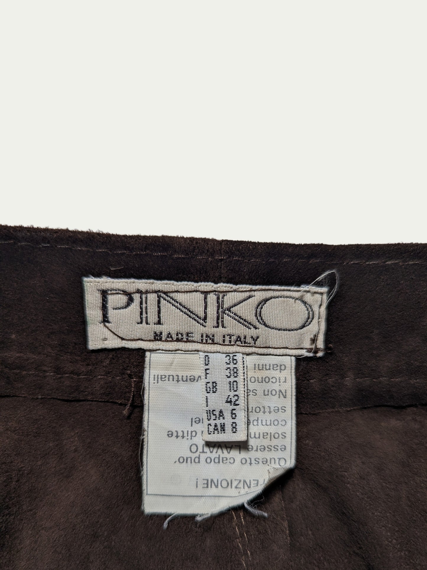 Pinko Suede Wrap Mini Skirt