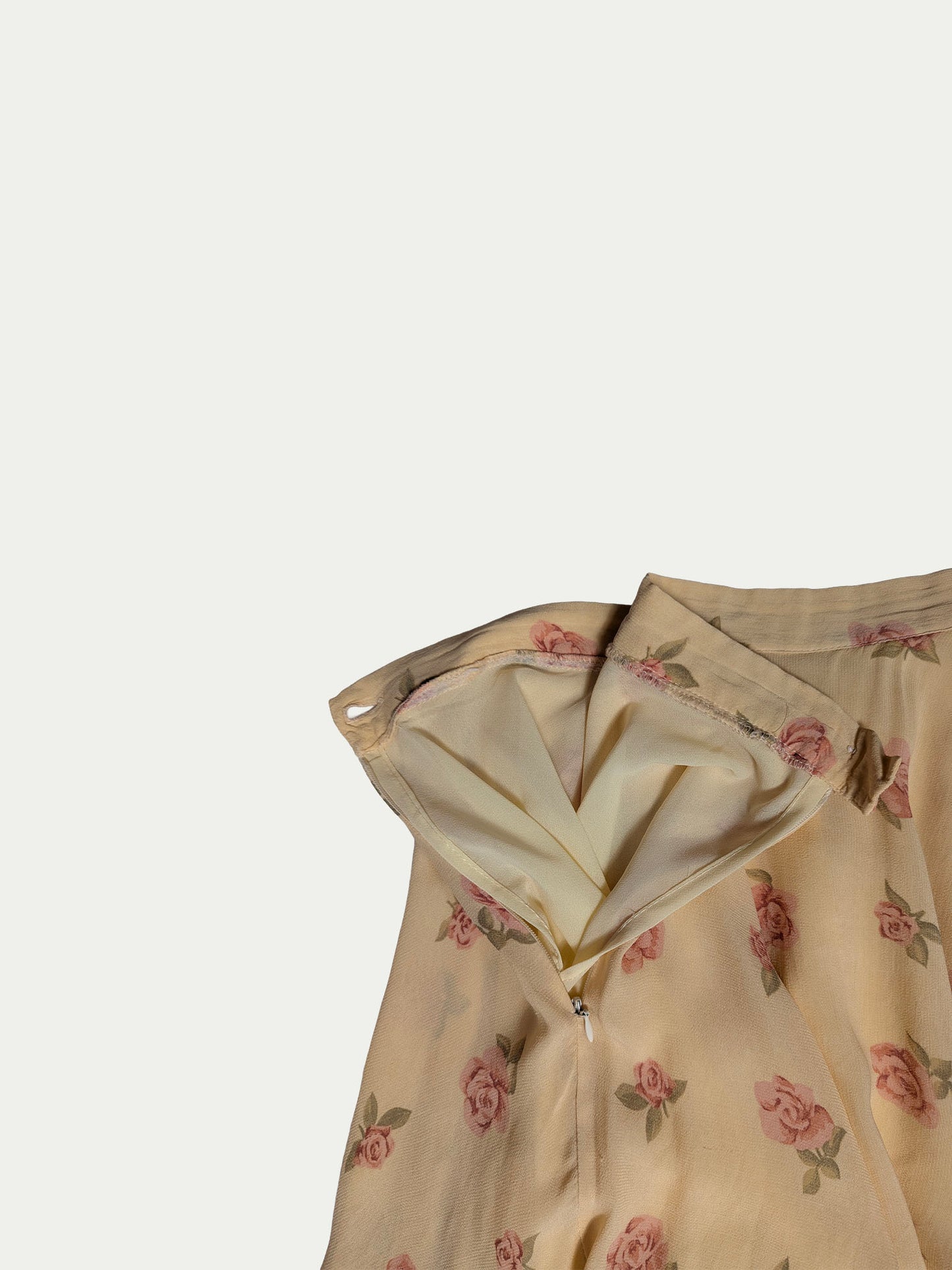 The Cream Floral Viscose Mini Skirt