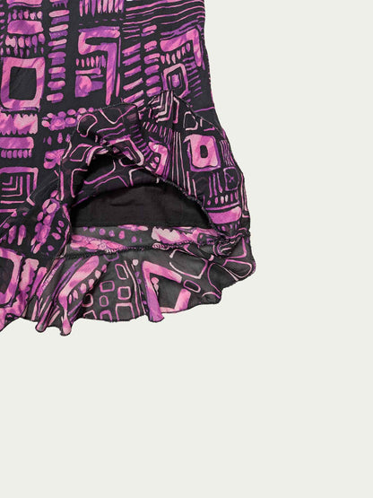 The Funky Purple & Black Mini Dress