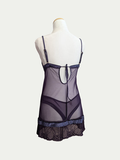 The Eggplant Velvet Lingerie Set