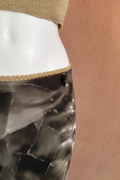 The Olive Tie-Dye Mini Skirt