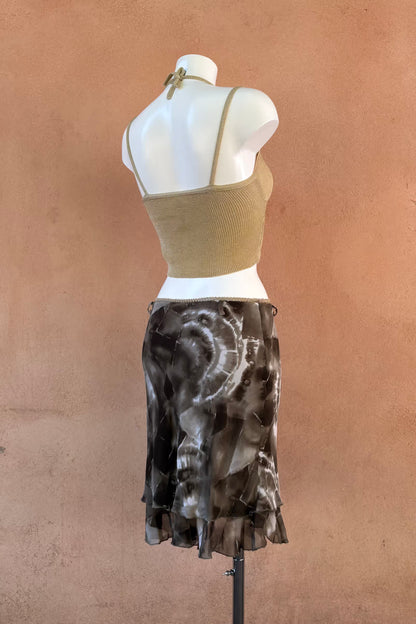 The Olive Tie-Dye Mini Skirt