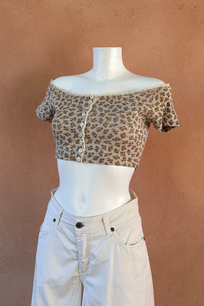 The Ivory Floral Crop Top