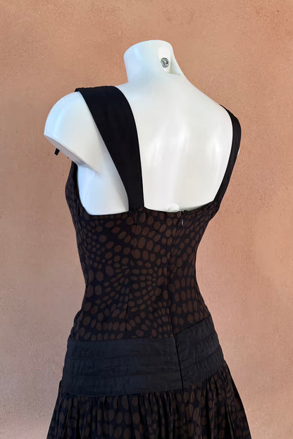 The Midnight Polka Silk Dress
