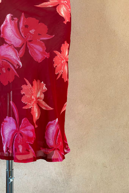 The Painterly Bloom Midi Skirt