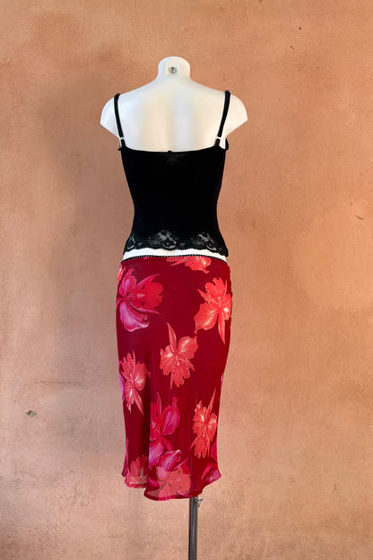 The Painterly Bloom Midi Skirt