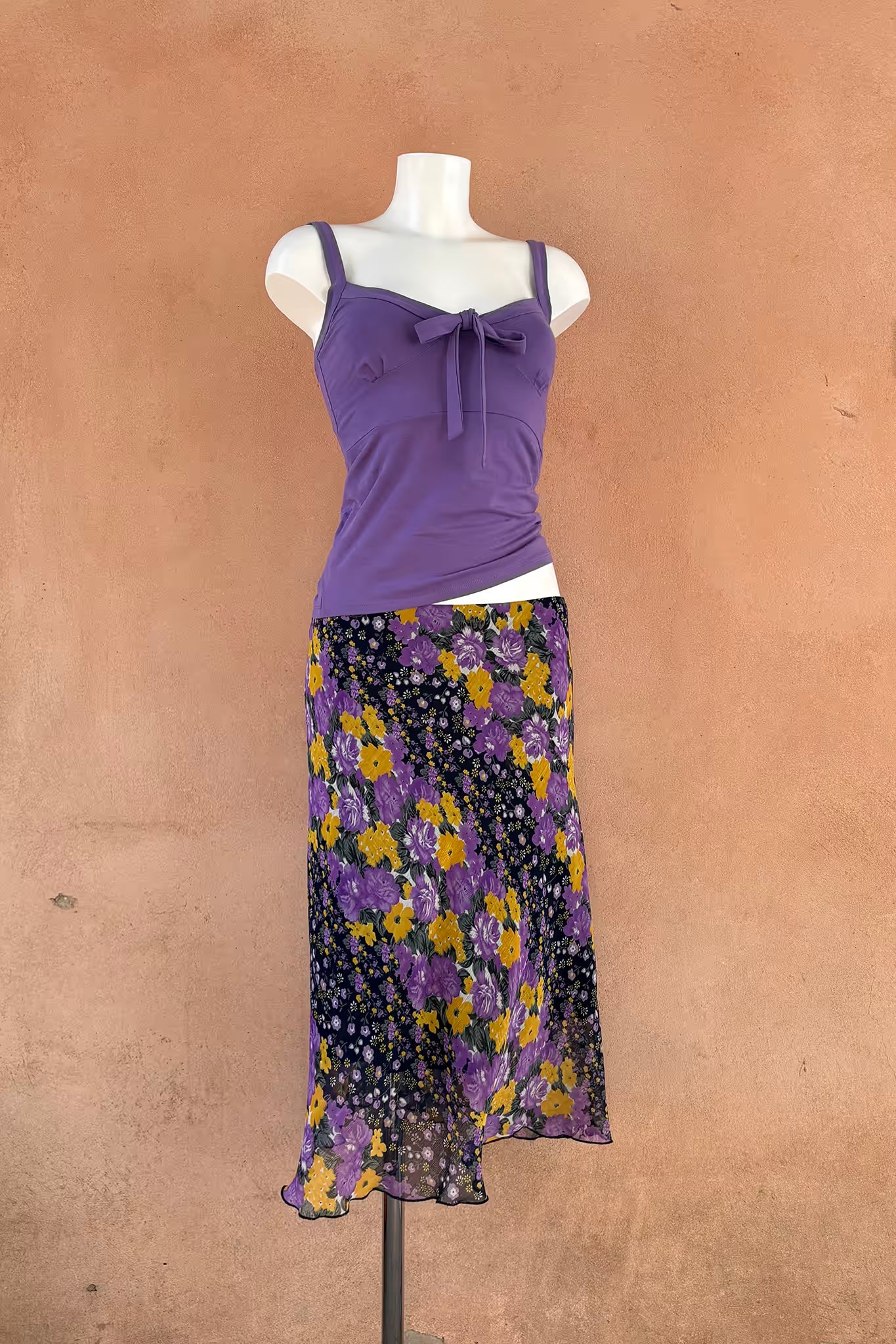 The Violet-Yellow Chiffon Skirt
