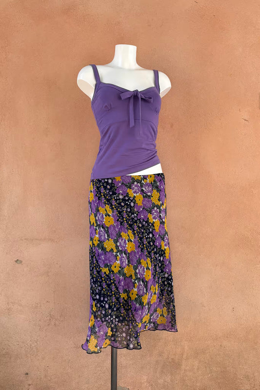 The Violet-Yellow Chiffon Skirt