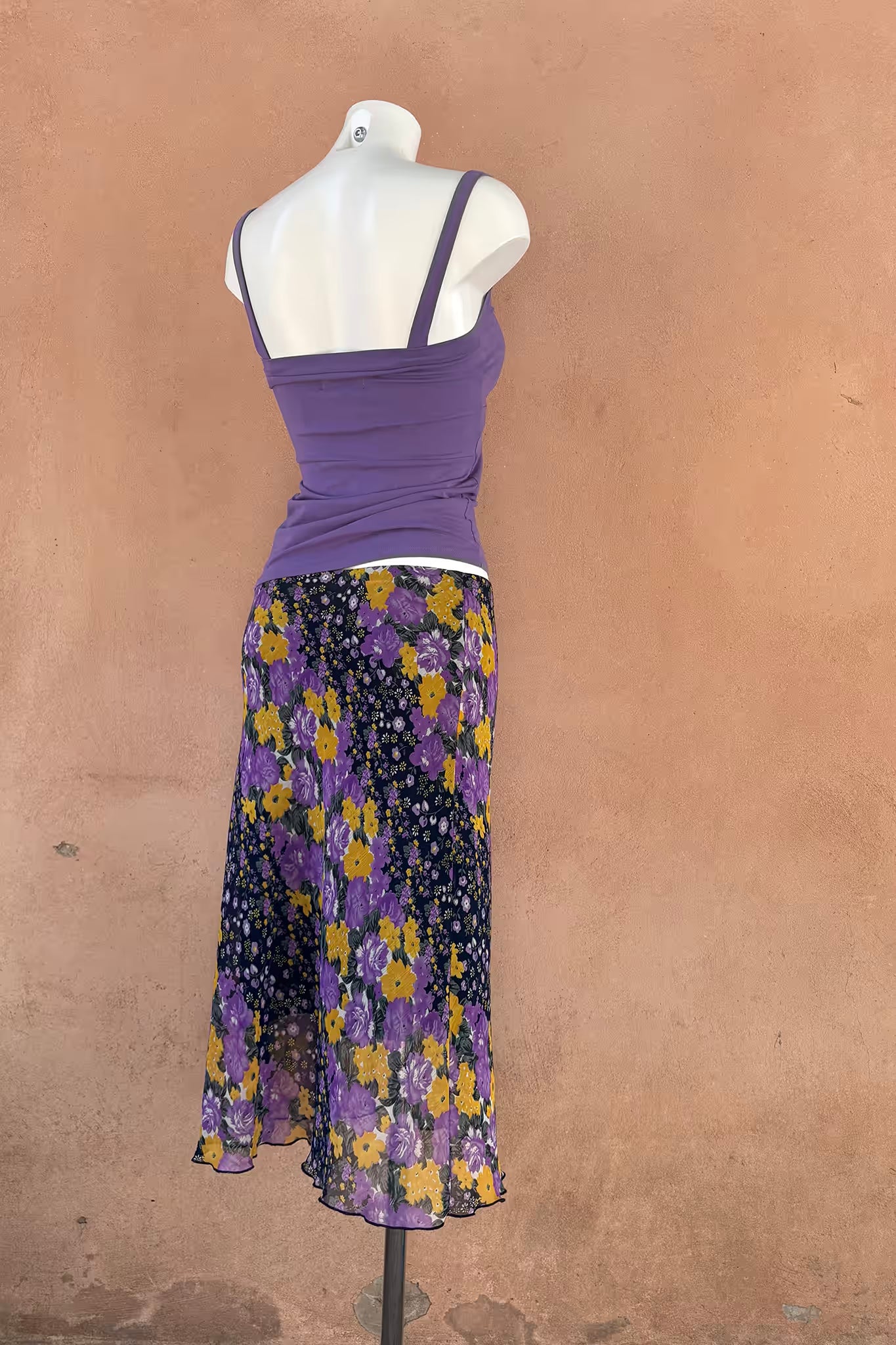 The Violet-Yellow Chiffon Skirt