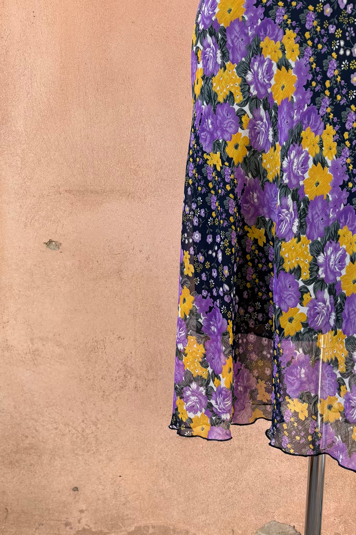 The Violet-Yellow Chiffon Skirt