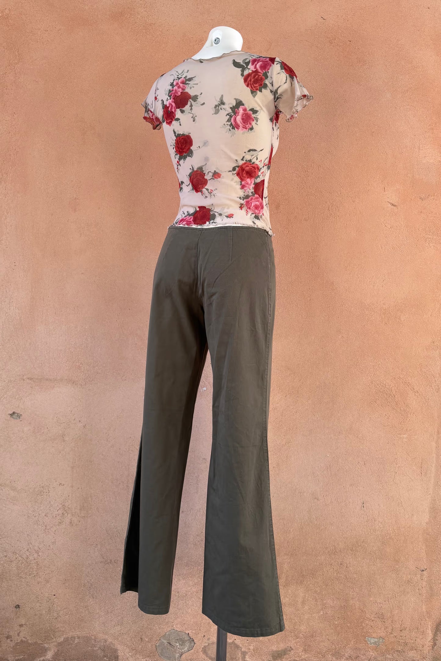 The Benetton Olive Cotton Trousers