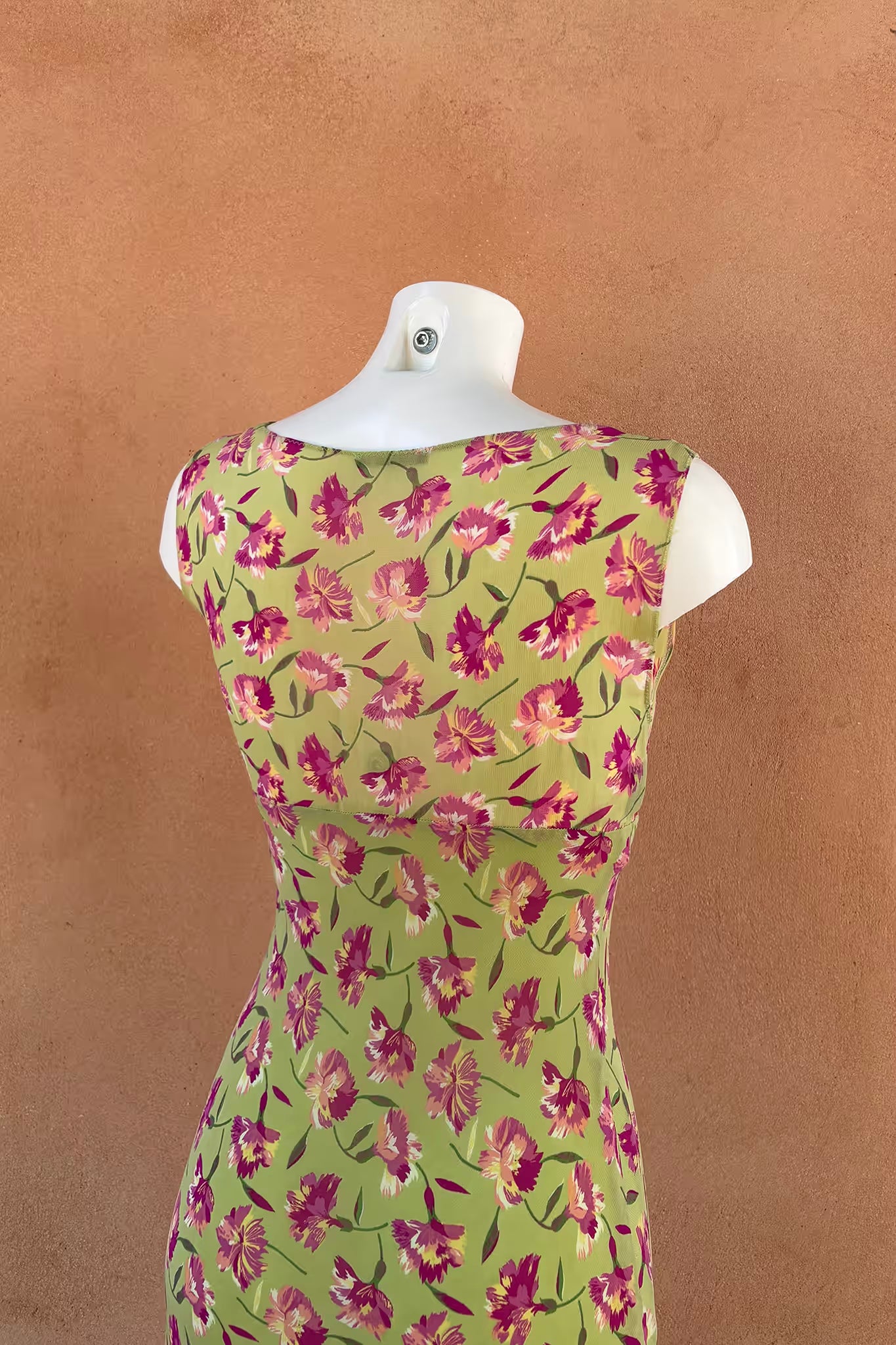 The Green Garden Mini Slip Dress