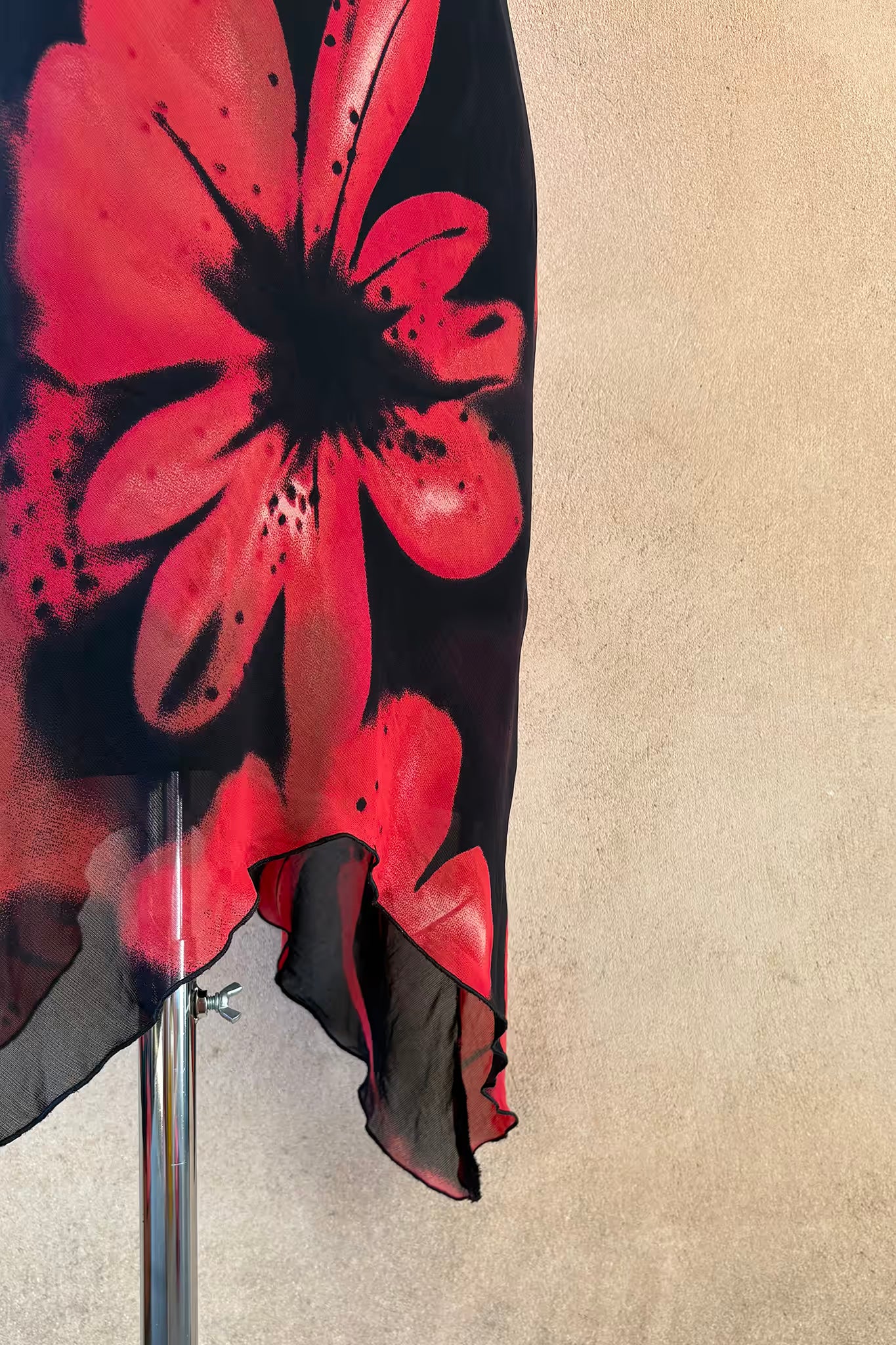 The Black & Red Asymmetrical Slip Dress