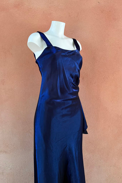The Midnight Blue Taffeta Evening Dress