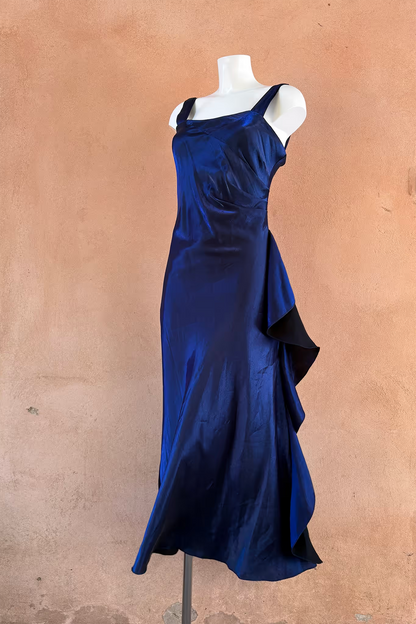 The Midnight Blue Taffeta Evening Dress