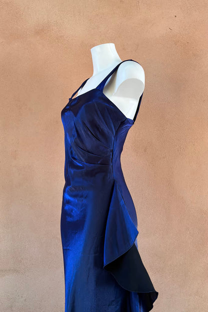 The Midnight Blue Taffeta Evening Dress