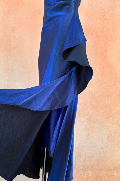 The Midnight Blue Taffeta Evening Dress
